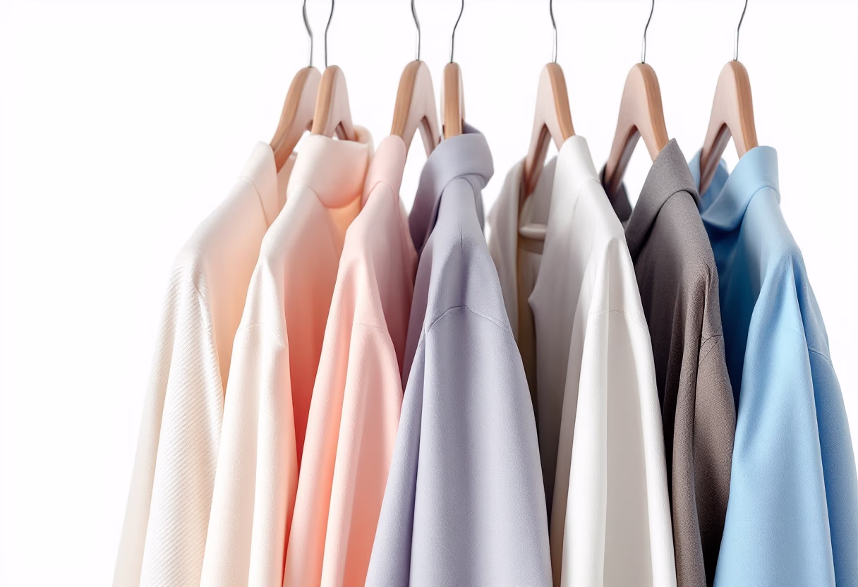 image of clothes being carefully handled