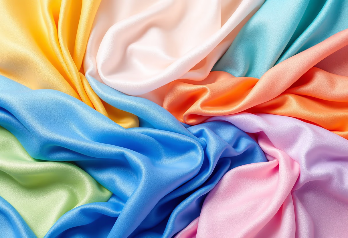 [background image] colorful fabric textures (for a garment care service)