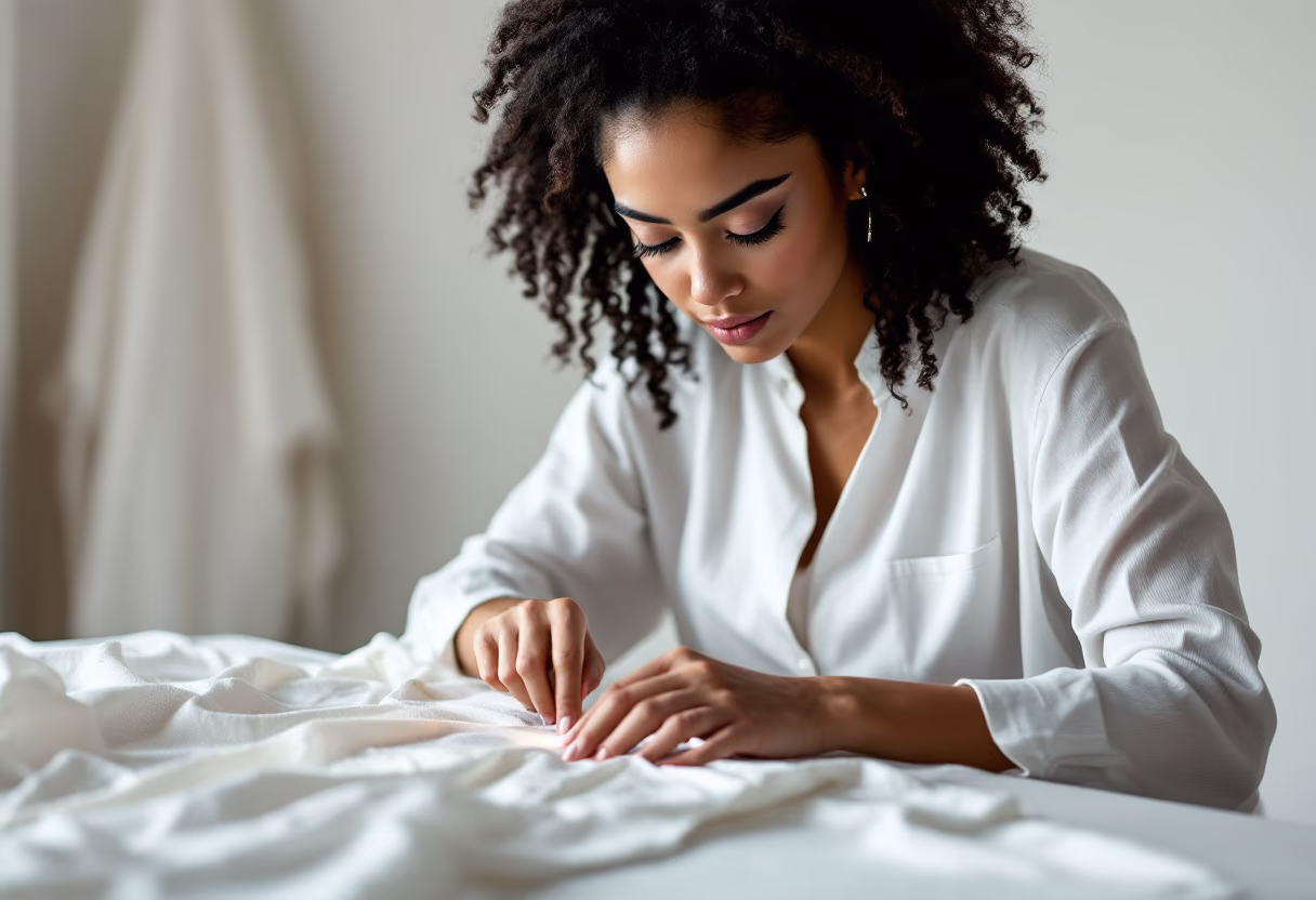 image of a tailor working on a sewing machine