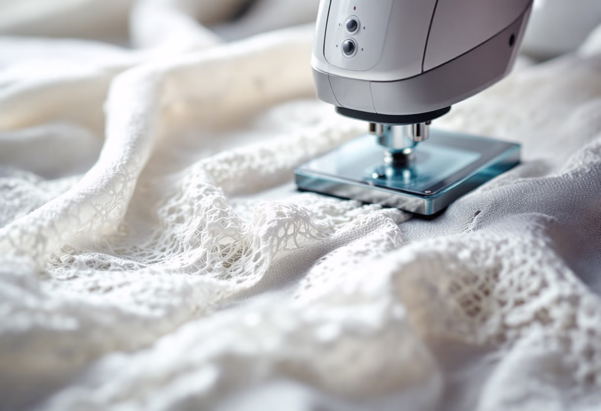 image of garment being gently pressed