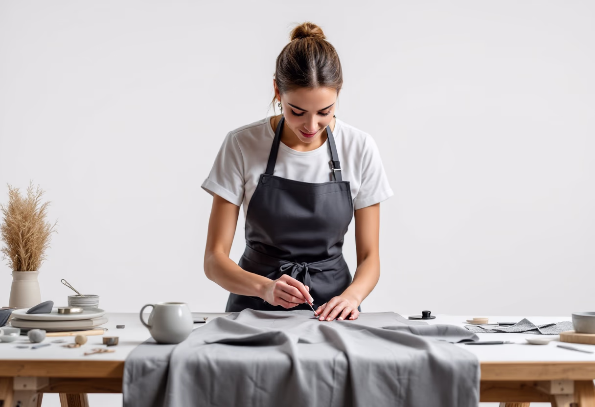 image of tailor drafting patterns