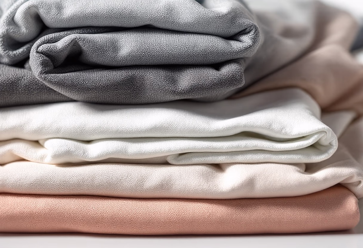 image of clothes being carefully handled